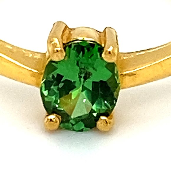 Tsavorite Garnet .75ct Solid 22K Yellow Gold Ring - Picture 6 of 6